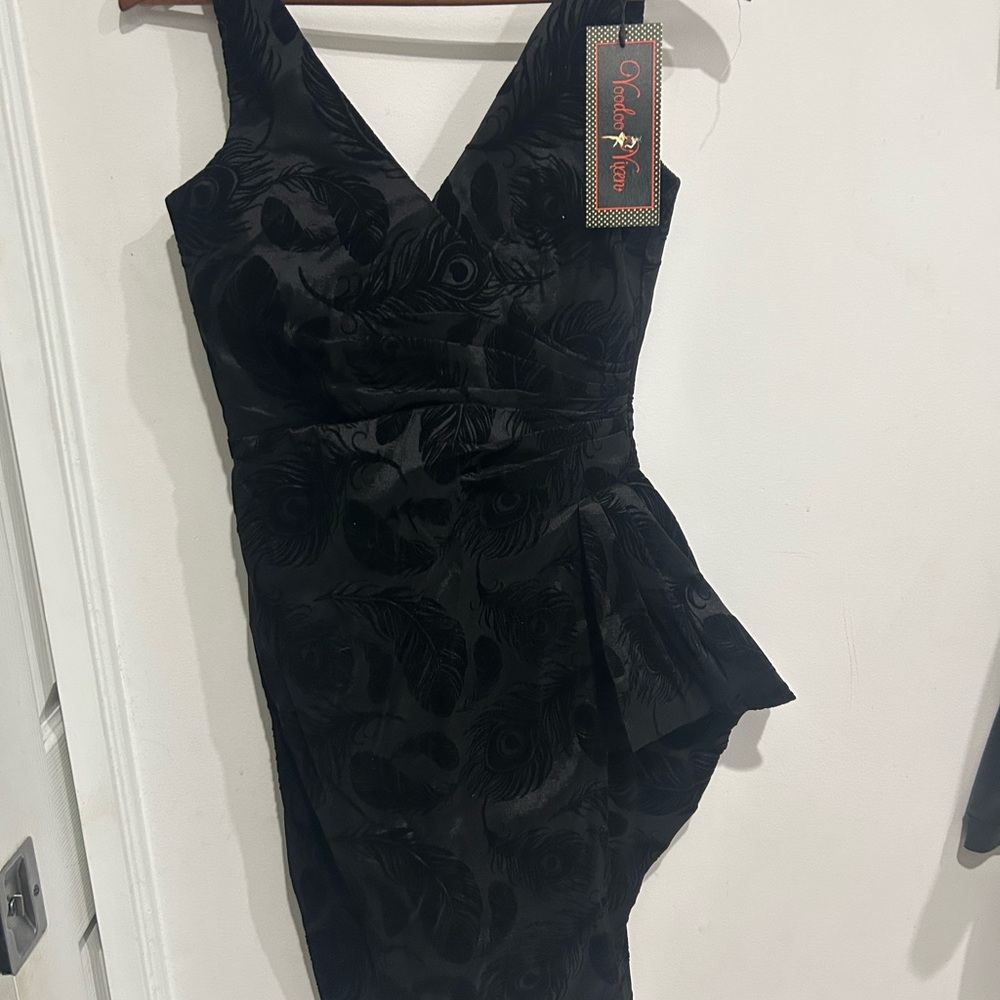 Voodoo Vixen flocked velvet dress